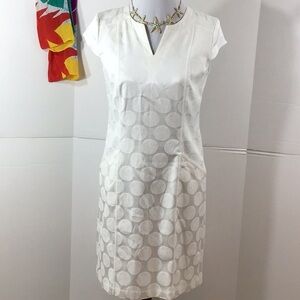 W by Worth white polka dot sheath dress